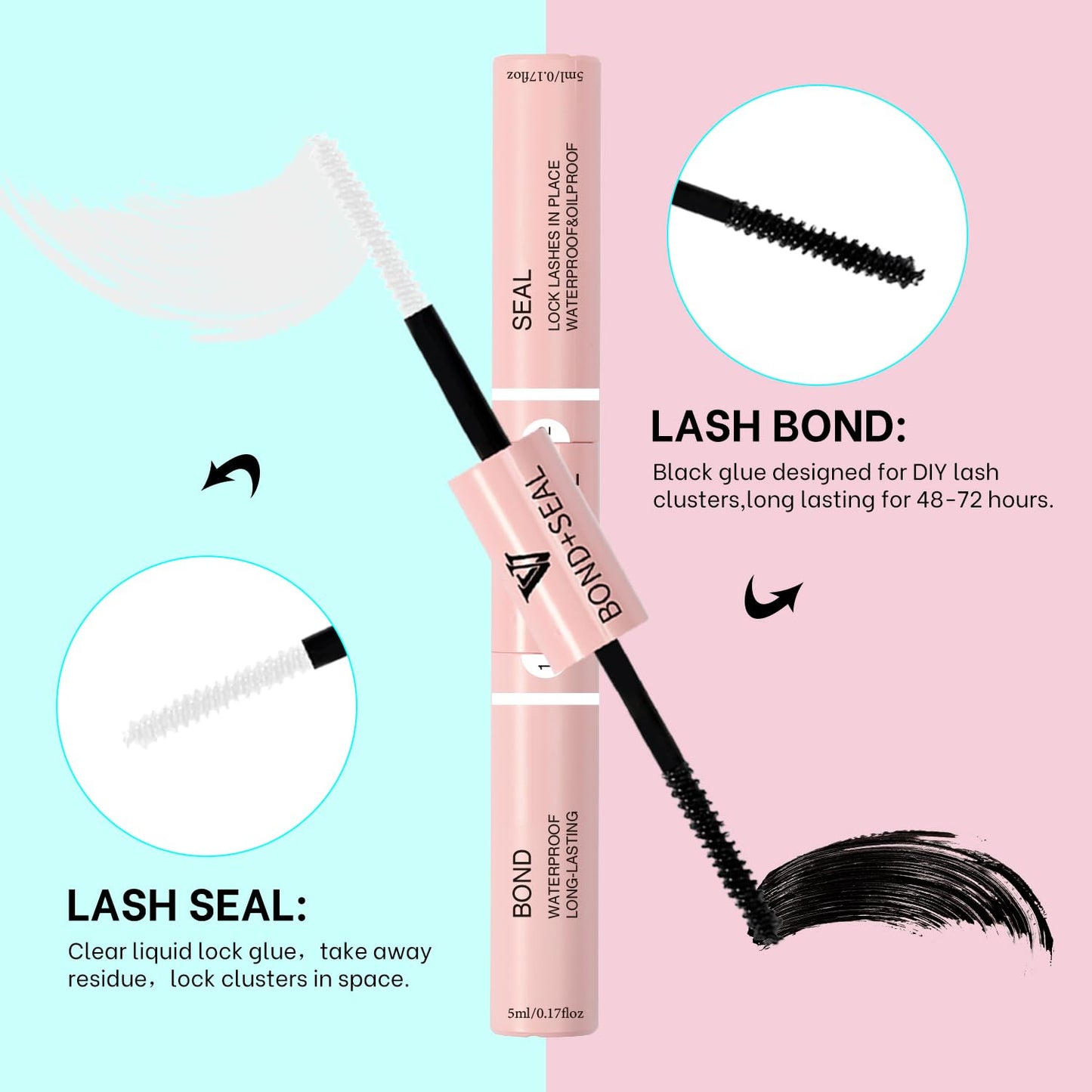 VAVALASH DIY Lash Extension Kit 280 Clusters Individual Lashes Kit 30D 40D 0.07D-10-16mm Lash Clusters, Lash Bond and Seal, Lash Tweezer for DIY Eyelash Extension at Home（Kit-30D+40D-0.07D-10-16MIX）