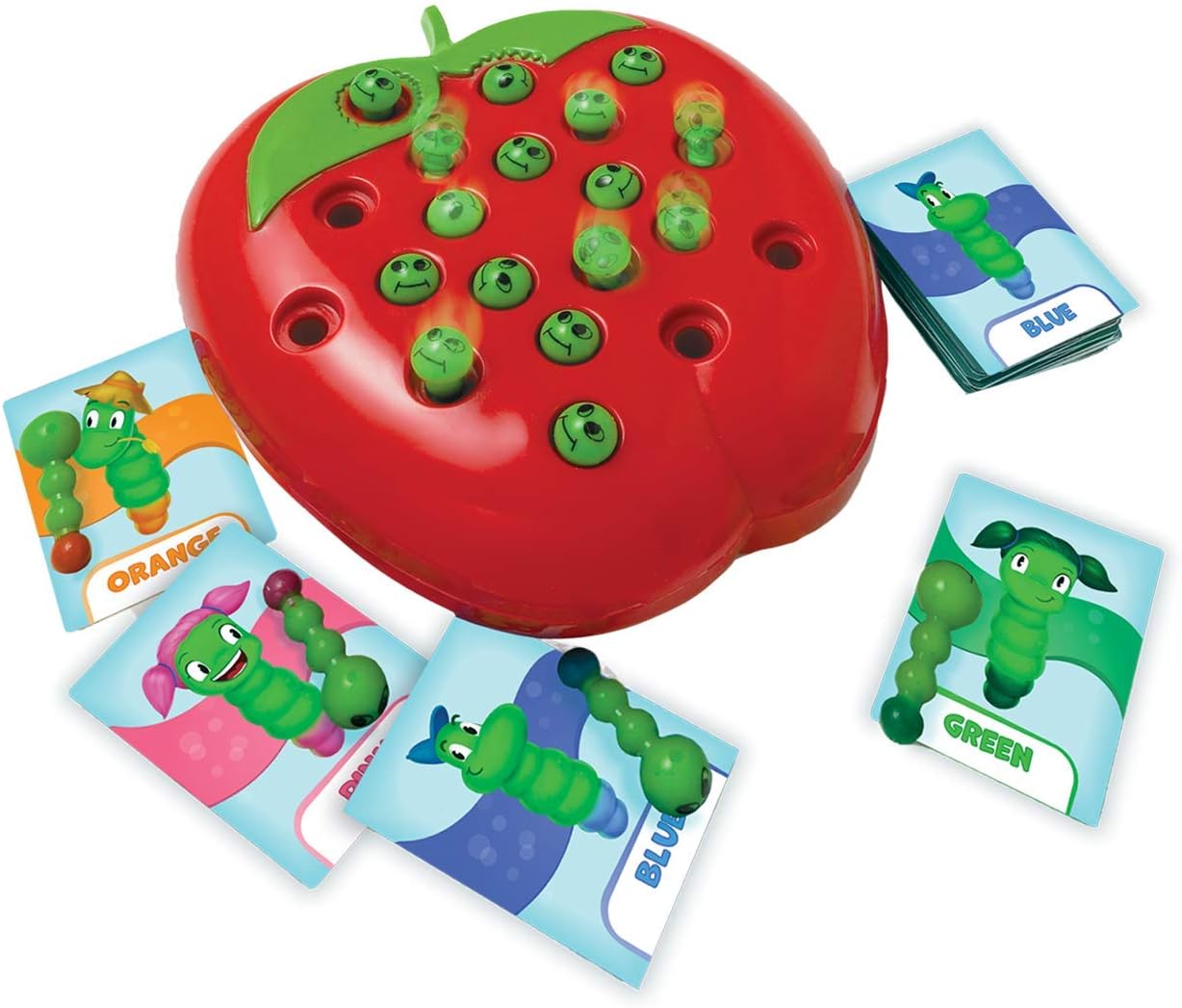 Pressman Wiggly Worms Game - Color Matching Memory Preschool Game, Kids Ages 4 and Up