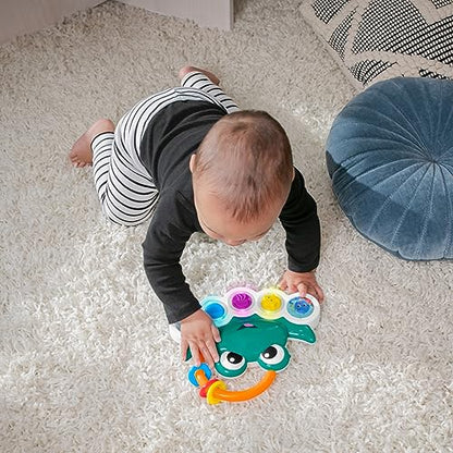 Baby Einstein Outstanding Opus The Octopus Sensory Rattle & Teether Multi-Use Toy, BPA Free & Chillable, 3 Months & up, Multicolored