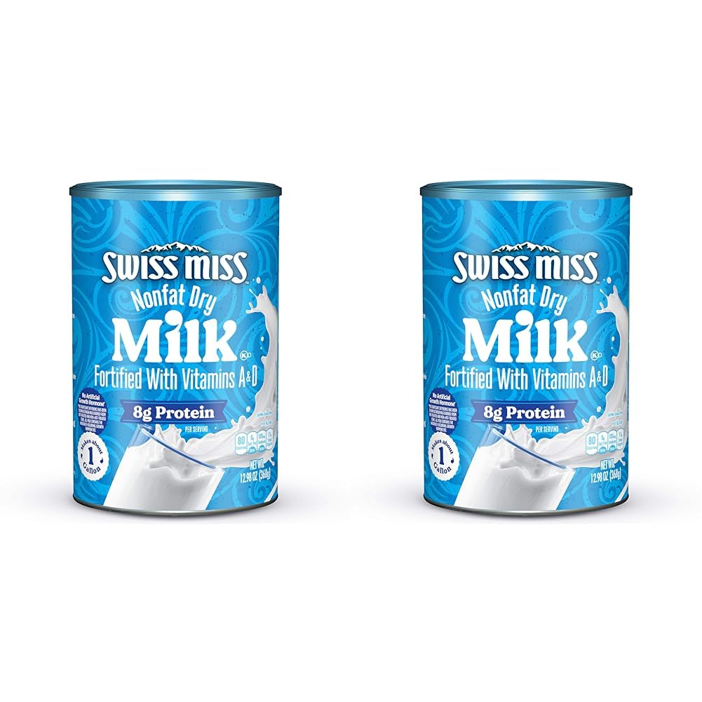 Swiss Miss Nonfat Dry Milk With Vitamins A and D, Makes Over 3 Gallons, 45.43 oz.(Pack of 1)