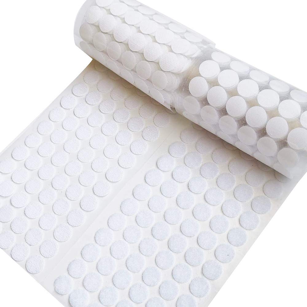 Self Adhesive Dots, Strong Adhesive 600pcs(300 Pairs) 6 Color 3/4" Diameter Sticky Back Nylon Dot, Hook & Loop Dots with Waterproof Sticky Glue Tapes, Suitable for Classroom, Office, Home