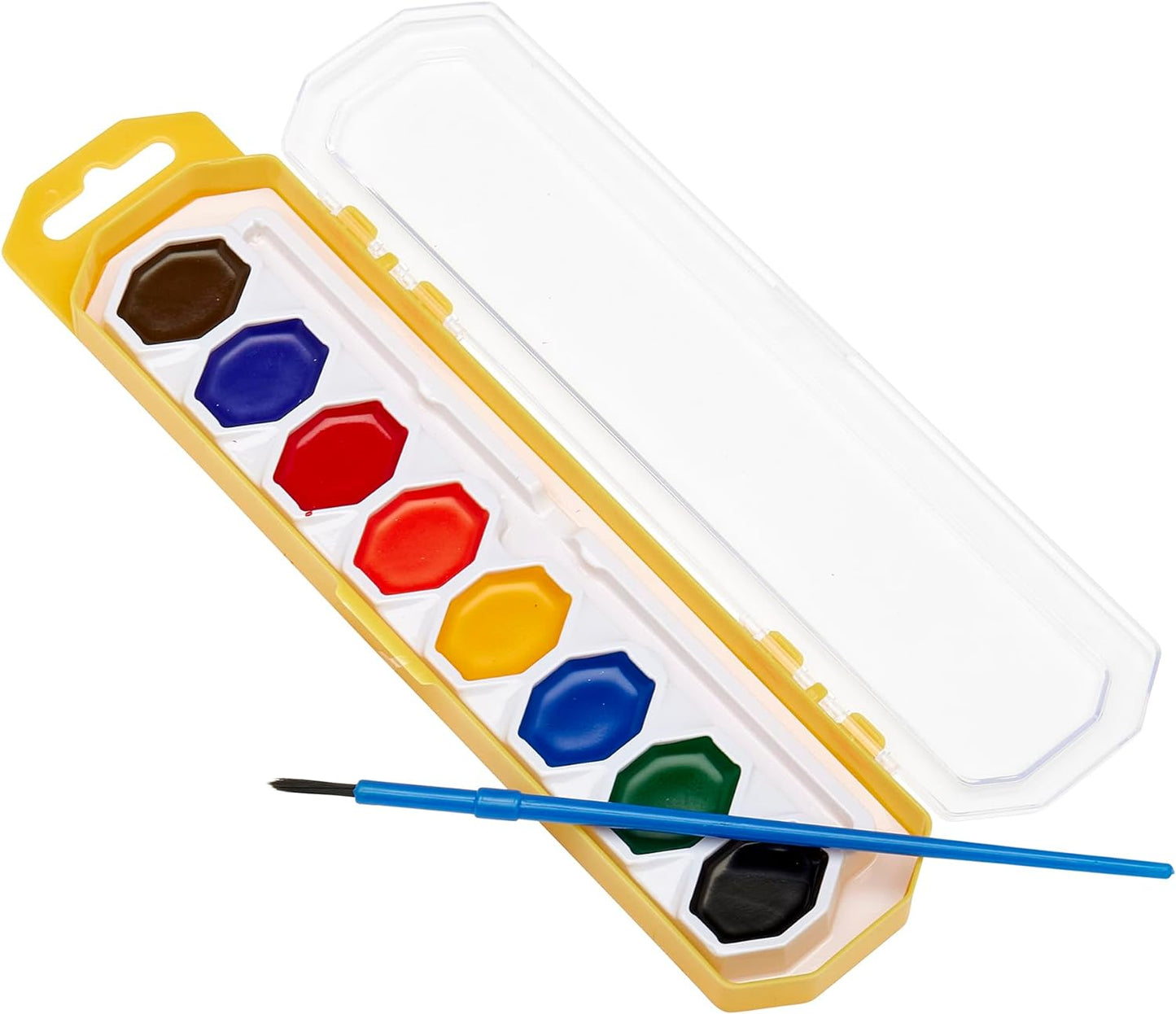 Cra-Z-art Washable Watercolors with Brush, 8 Colors, 1 Tray (10651)