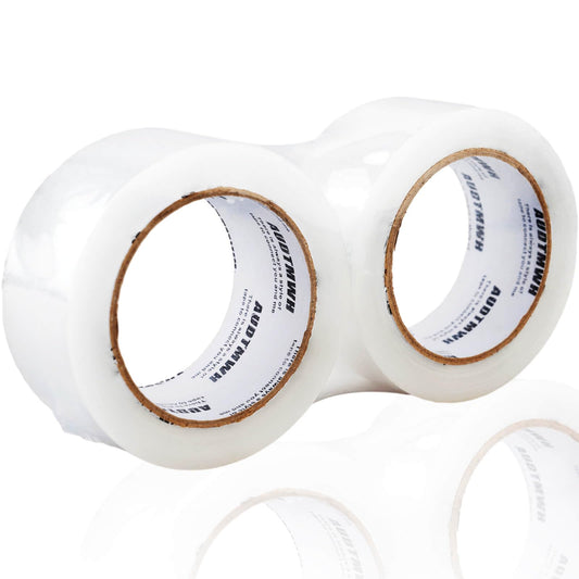 Packing Tape Refills, Clear, Packaging Tape Heavy Duty Designed for Moving, Shipping and Packing, Mailing,1.88" x 60 yds, 2 Rolls