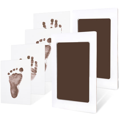 4-Pack Inkless Hand and Footprint Kit - Ink Pad for Baby Hand and Footprints - Dog Paw Print Kit,Dog Nose Print Kit - Baby Footprint Kit, Clean Touch Baby Foot Printing Kit, Handprint Kit (Jet Black)