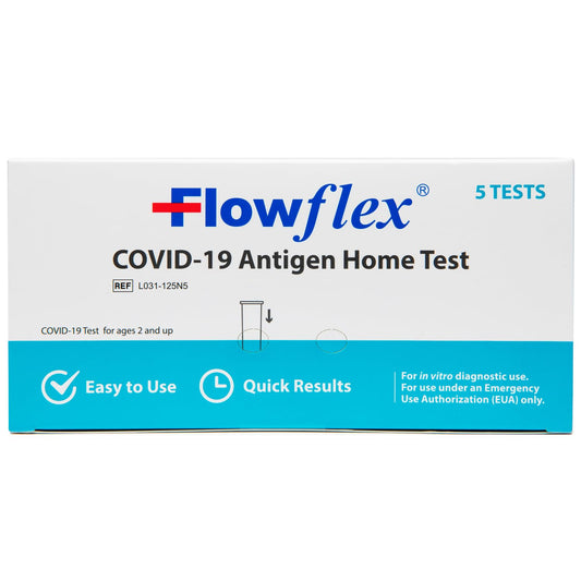 COVID-19 Antigen Home Test kit, 1 Pack, 5 Tests Total. FDA EUA Authorized OTC at-Home Self-Test, Non-invasive Nasal Swab, Easy to Use and No Discomfort, Results in 15 Minutes