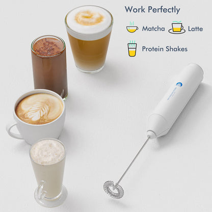 Powerful Milk Frother Handheld Foam Maker, Mini Whisk Drink Mixer for Coffee, Cappuccino, Latte, Matcha, Hot Chocolate, No Stand, Galaxy