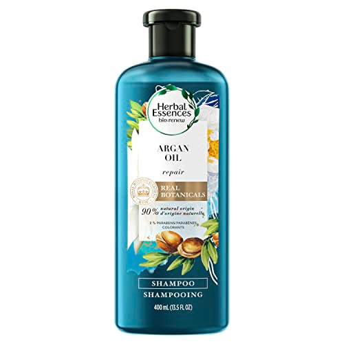 Herbal Essences Argan Oil Paraben Free Shampoo, Hair Repair, 13.5 fl oz, with Certified Camellia Oil and Aloe Vera, For All Hair Types, Especially Damaged Hair