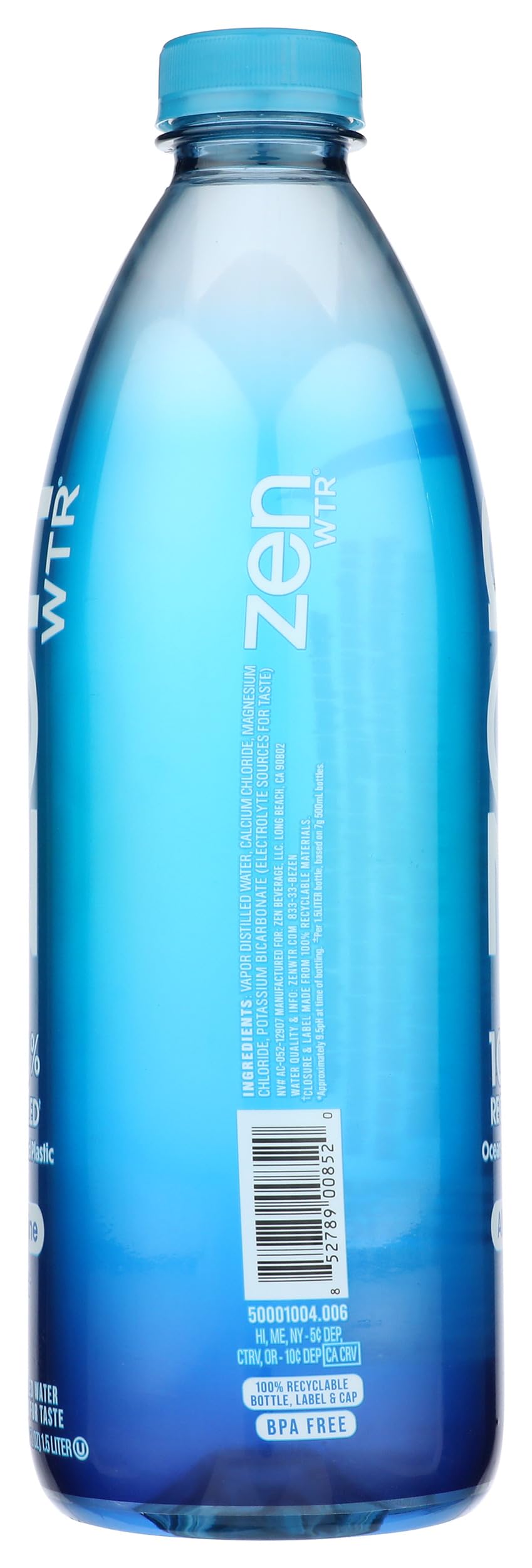 ZenWTR Ultra-Pure, Vapor Distilled Water, 16.9 Oz (Pack of 12) Bottled Water, 9.5 pH Alkaline Water with Electrolytes for a Crisp, Refreshing Taste