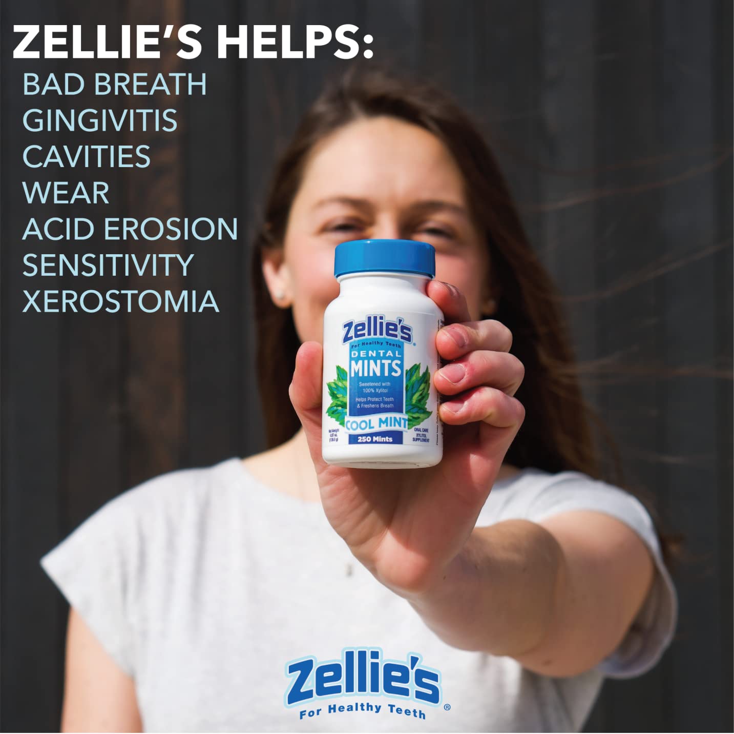 Zellie's | 100% Xylitol Sugar Free Spearmint Chewing Gum | Spearmint Flavor (100 Count (Pack of 1))