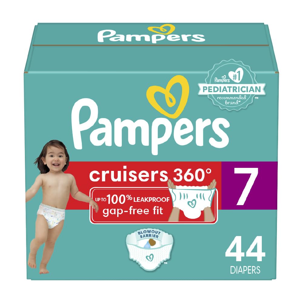 Pampers Cruisers 360 Diapers - Size 5, One Month Supply (128 Count), Pull-On Disposable Baby Diapers, Gap-Free Fit