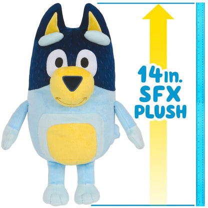 Bluey - 12" Talking Bingo Plush - Interactive - Sing Along with Bingo, 9 Different Phrases, Multicolor, 17137