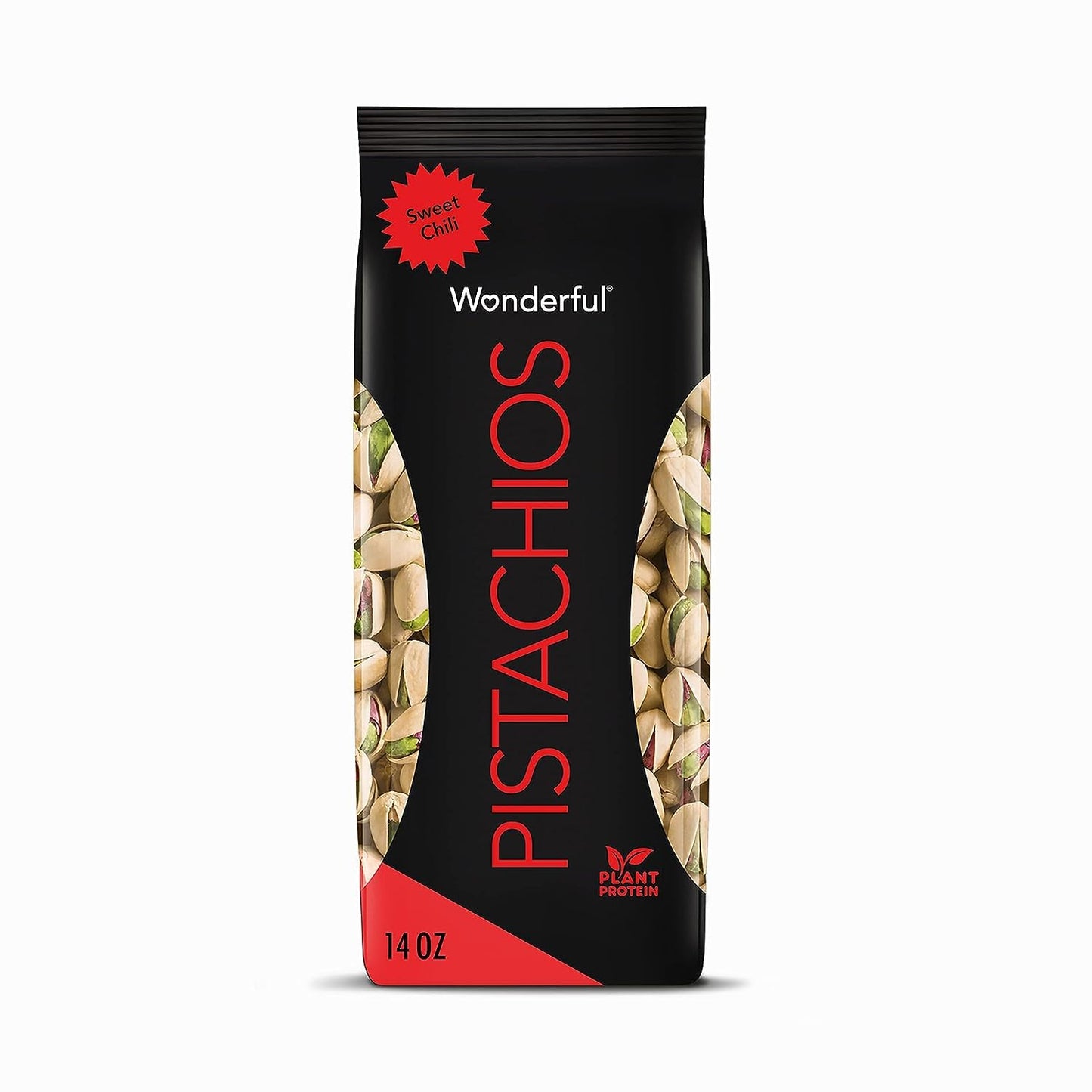 Wonderful Pistachios In Shell, Sweet Chili, 14 Ounce Bag, Protein Snack, On-the Go Snack