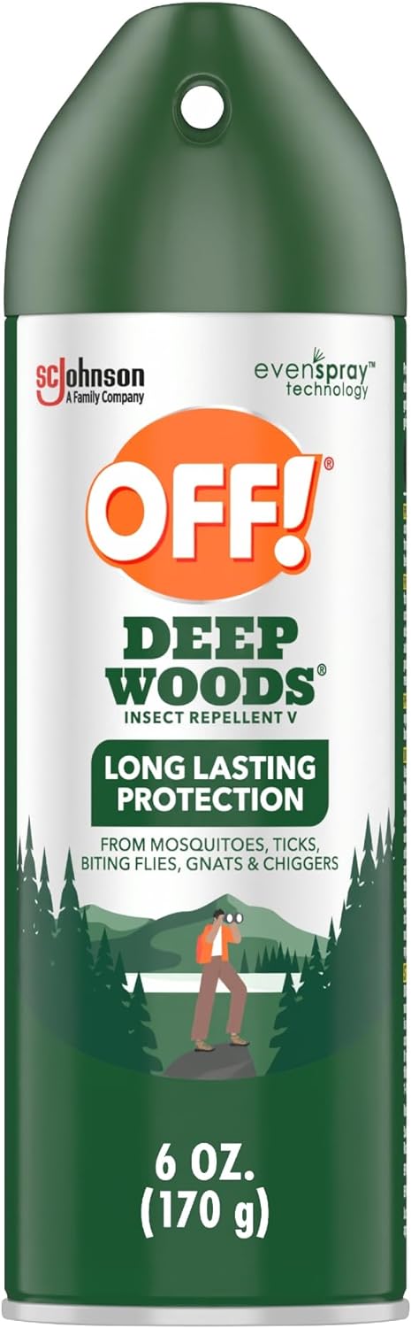 OFF! Deep Woods Insect Repellent Aerosol, Bug Spray with Long Lasting Protection from Mosquitoes, 6 oz