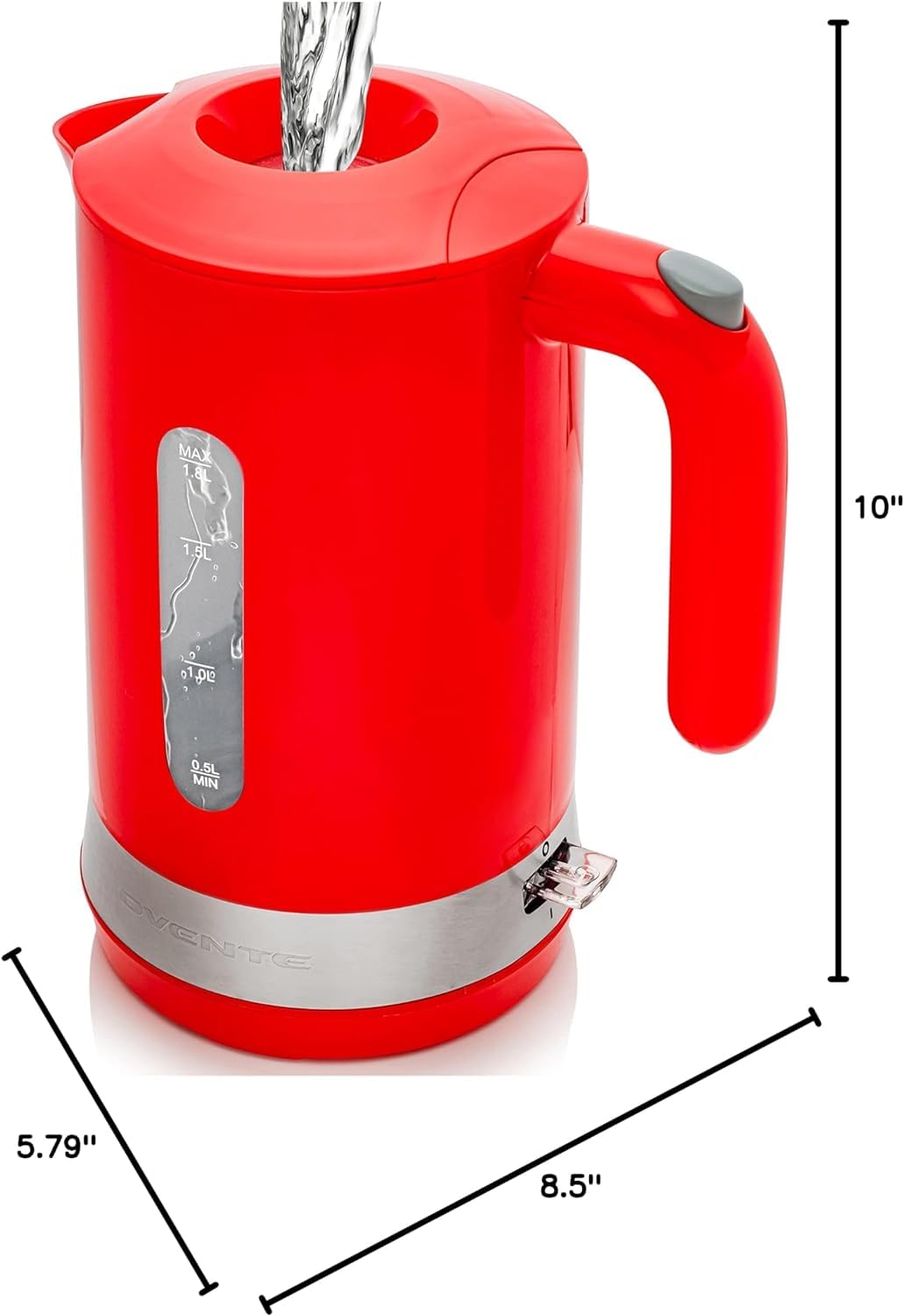 OVENTE Electric Kettle, Hot Water, Heater 1.7 Liter - BPA Free Fast Boiling Cordless Water Warmer - Auto Shut Off Instant Water Boiler for Coffee & Tea Pot - White KP72W