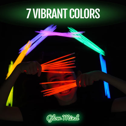 Ultra Bright Glow Sticks Bracelets and Necklaces - Premium Glow in the Dark Party Supplies and Decorations - Bulk 8" Glowsticks Party Favors Pack