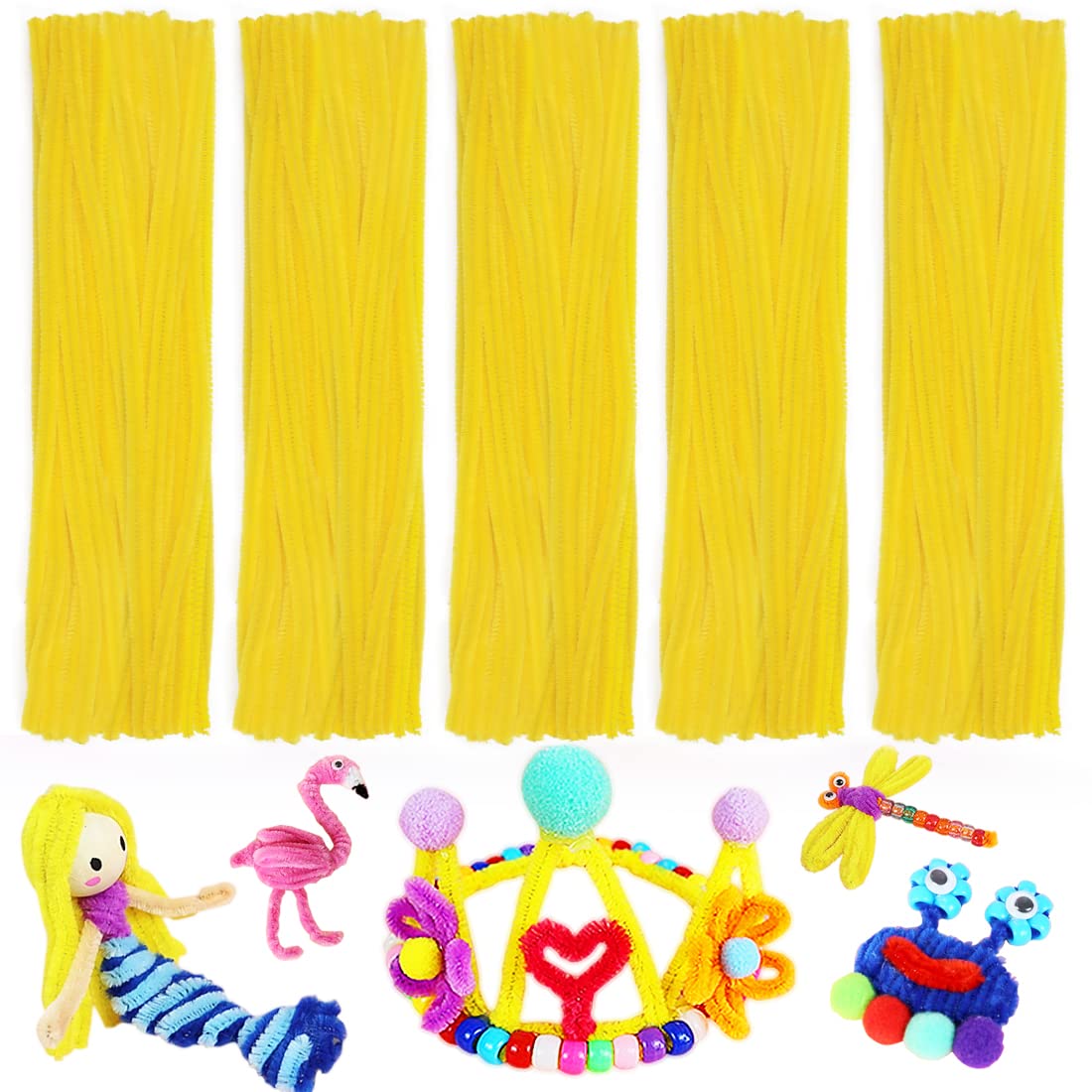 Pipe Cleaners, Pipe Cleaners Craft, Arts and Crafts, Crafts, Craft Supplies, Art Supplies (200 Multi-Color Pipe Cleaners)…