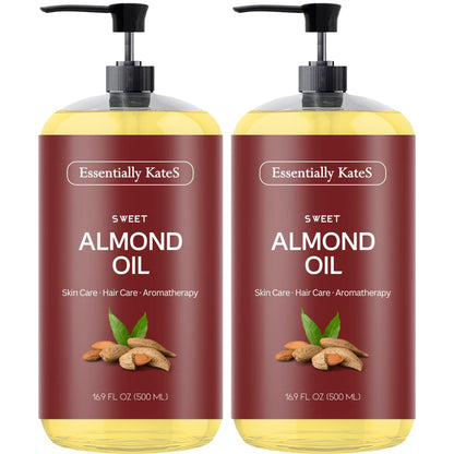 Sweet Almond Oil 16 oz - 100% Pure and Natural and Cold Pressed