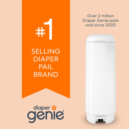 Diaper Genie Easy Roll Refill with 30 Bags | Lasts Up to 8 Months or Holds Up to 1410 Newborn Diapers Per Refill