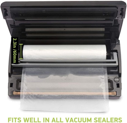 Wevac Vacuum Sealer Bags 8x50 Rolls 2 pack for Food Saver, Seal a Meal, Weston. Commercial Grade, BPA Free, Heavy Duty, Great for vac storage, Meal Prep or Sous Vide