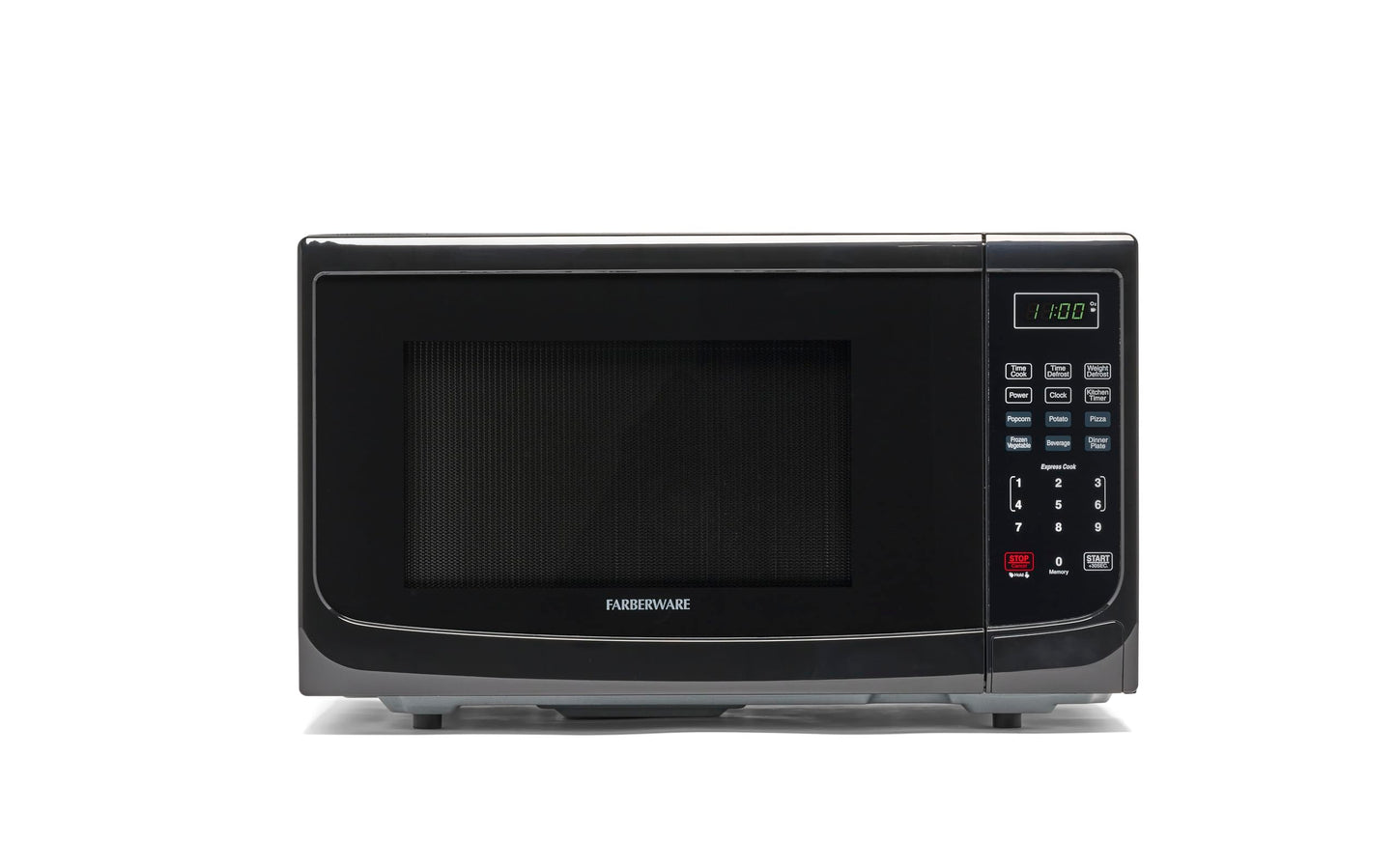 Farberware Countertop Microwave 700 Watts, 0.7 Cu. Ft. - Microwave Oven With LED Lighting and Child Lock - Perfect for Apartments and Dorms - Easy Clean Stainless Steel