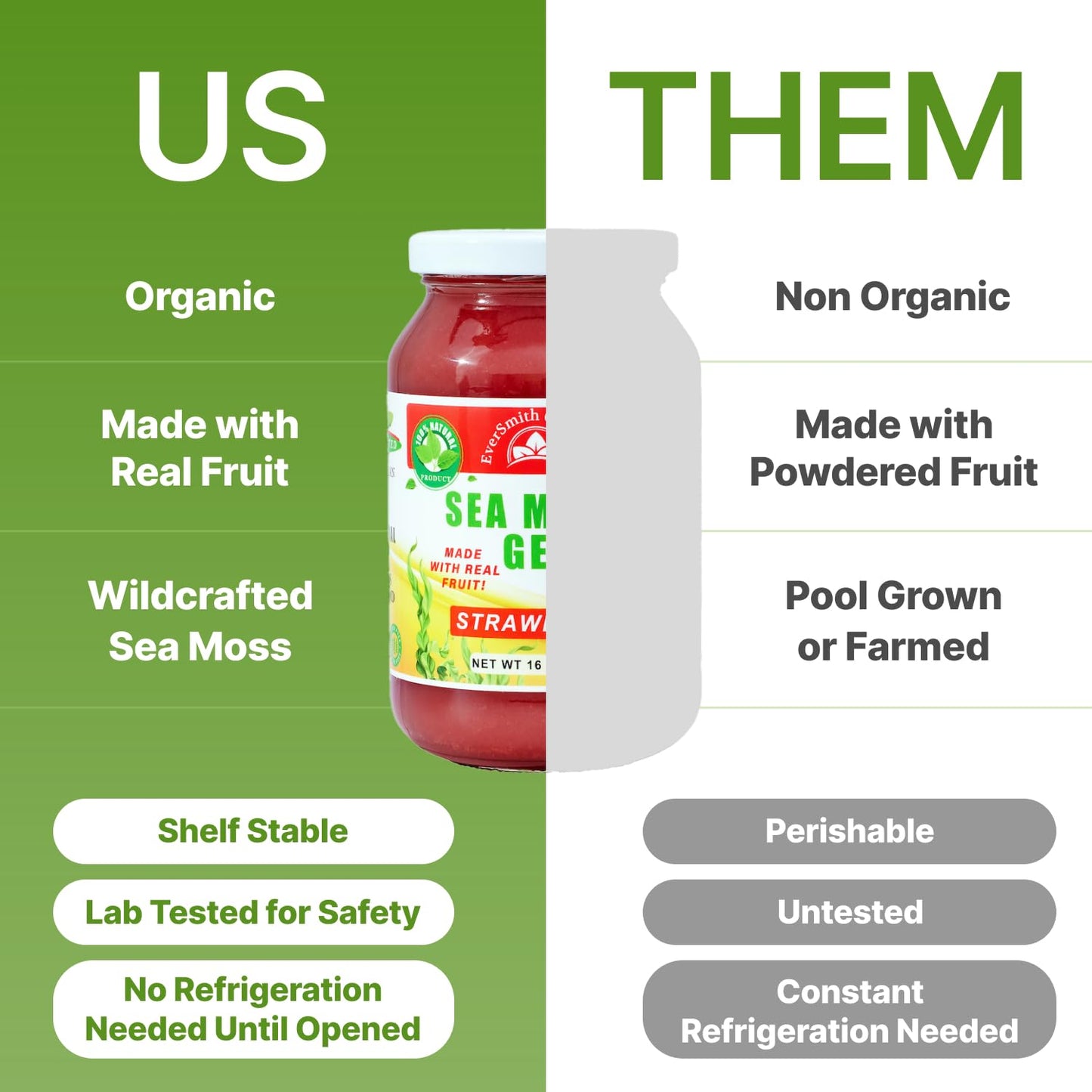 Wildcrafted Irish Sea Moss Gel | Made in USA | Rich in Vitamins & Minerals | Sea Moss Gel Organic Raw | Nutritional Supplement | Mango Pineapple (16 oz)