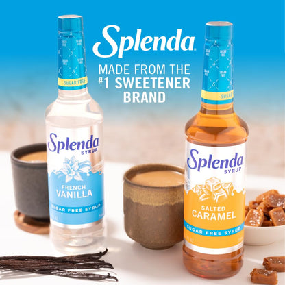 Splenda Coffee Syrup, Salted Caramel, Sugar Free, Flavored Liquid Syrups for Drinks, 750 ml Bottle