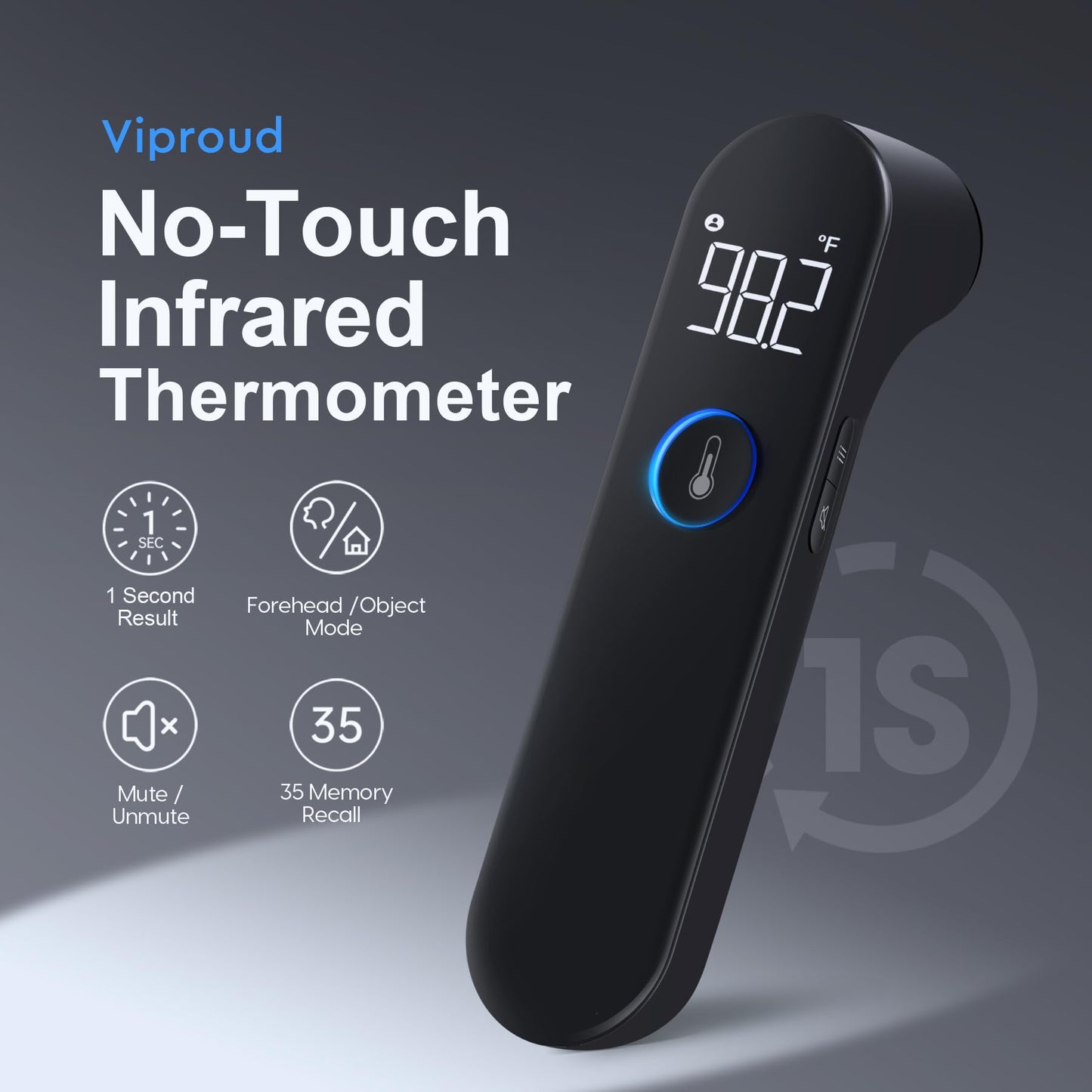 Thermometer for Adults and Kids, Fast Accurate Baby Thermometer with Fever Alarm & Mute Mode, FSA eligible, Lifetime Support -Take Quick Temperature Easily