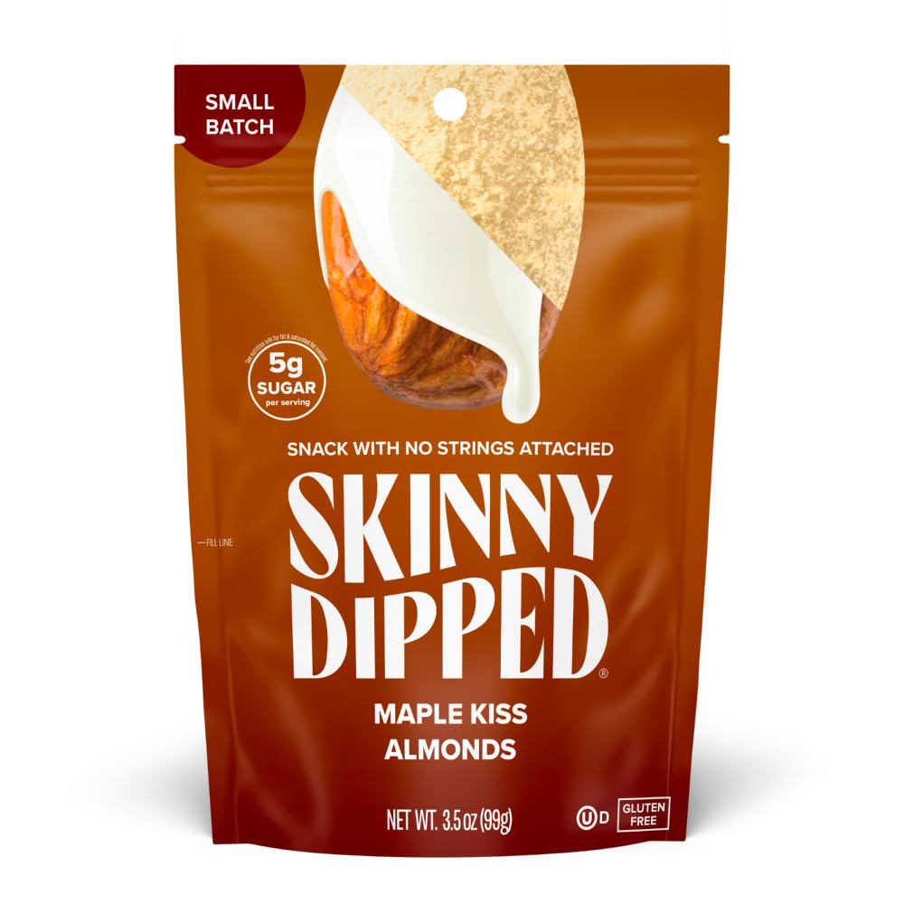 SkinnyDipped Snack Attack Minis Almond Variety Pack, Healthy Snack, Plant Protein, Gluten Free, 0.46 oz Mini Bags, Pack of 25