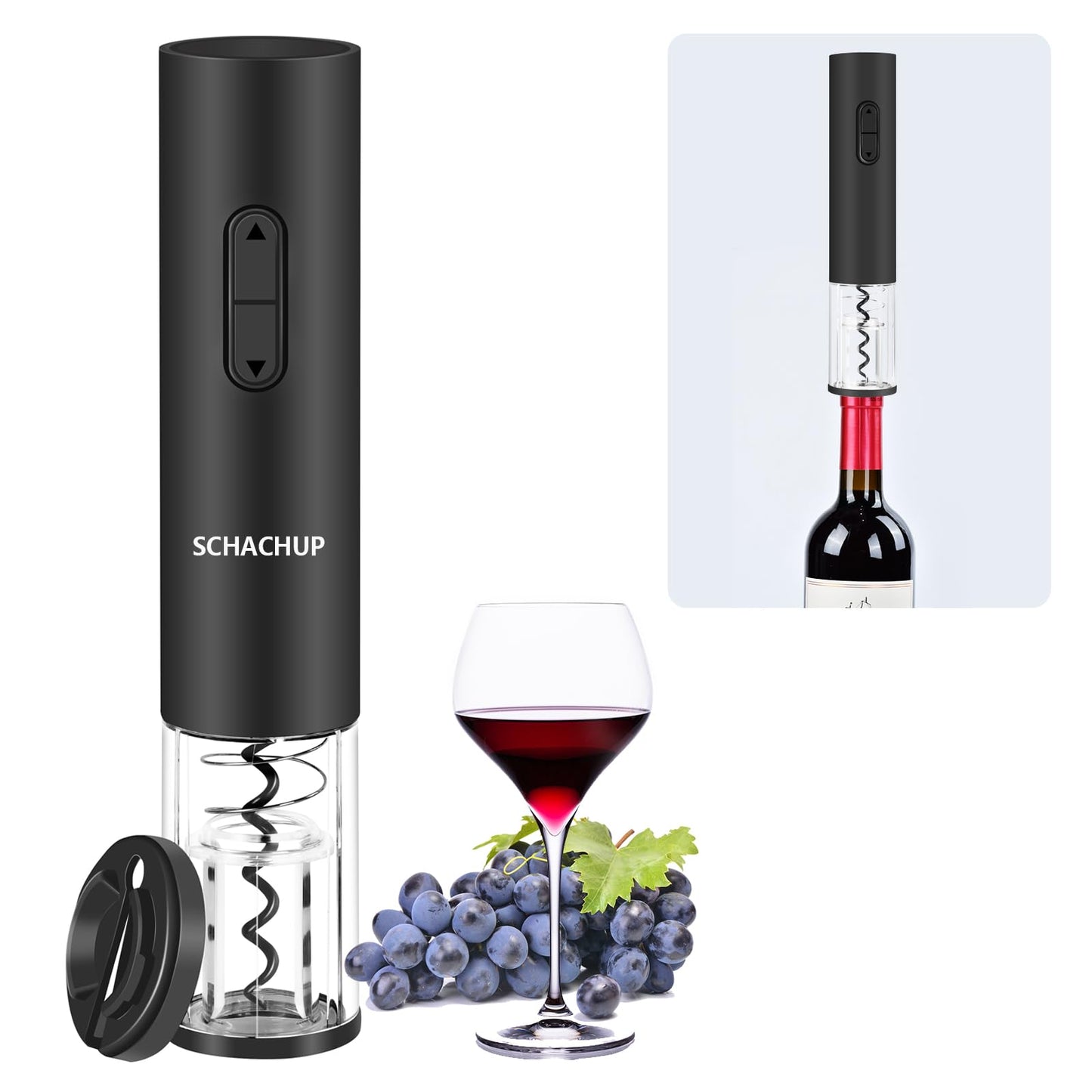 Electric Wine Opener, Wine Bottle Openers, Automatic corkscrew wine opener with Foil Cutter, Cool home kitchen gadgets, wine accessories for wine lovers, house warming gifts new home, Party Bar