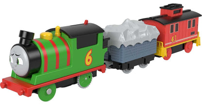 Thomas & Friends Motorized Toy Train Graffiti James Battery-Powered Engine with Tender & Cargo Car for Pretend Play Preschool Kids Ages 3+ Years