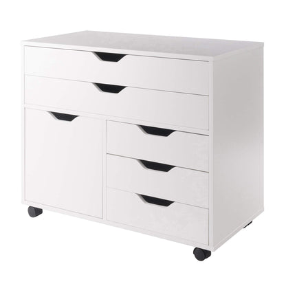 Winsome Wood Halifax Cabinet, 2 Large Drawer with 3 Small Drawer, White