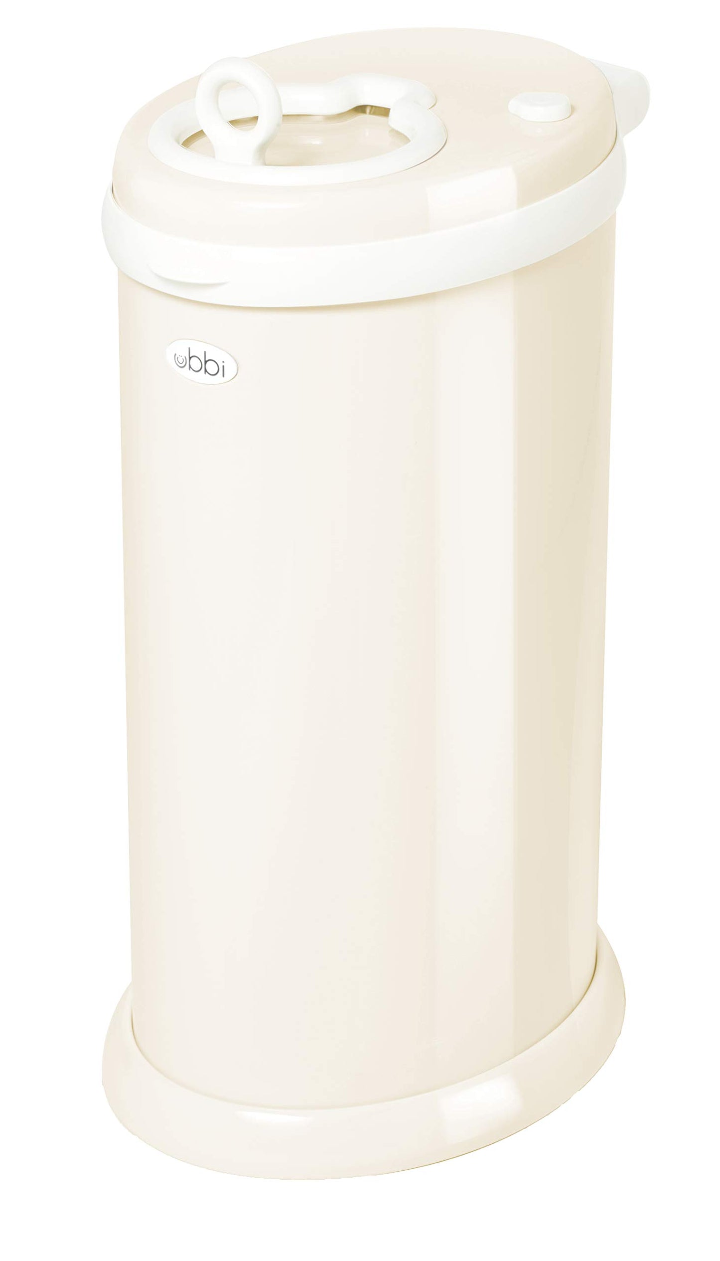 Ubbi Steel Diaper Pail, Odor Locking, No Special Bag Required, Award-Winning, Registry Must-Have, White