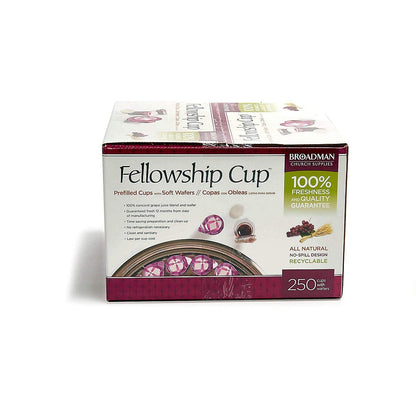 BROADMAN CHURCH SUPPLIES Pre-filled Communion Fellowship Cup, Juice and Wafer Set, 100 Count