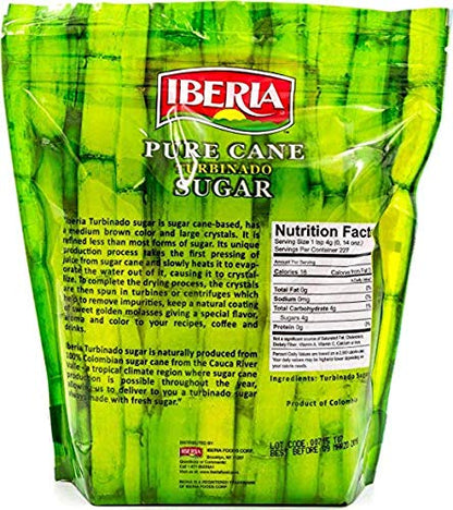 Iberia 100% Natural Pure Cane Turbinado Raw Sugar, 32 Oz