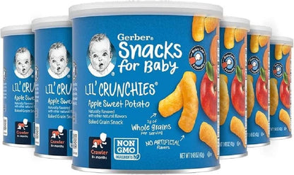 Gerber Snacks for Baby Lil Crunchies, Mild Cheddar, 1.48 Ounce (Pack of 6)