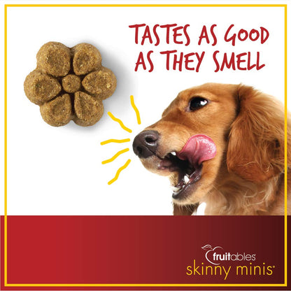 Fruitables Skinny Mini Dog Treats – Healthy Treats for Dogs – Low Calorie Training Treats – Free of Wheat, Corn and Soy – Apple Bacon – 5 Ounces