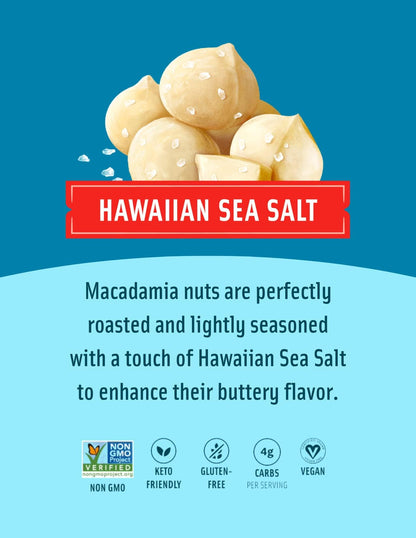 Mauna Loa Premium Hawaiian Roasted Macadamia Nuts, Sea Salt Flavor, 8 Oz