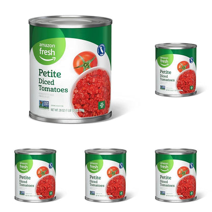 Amazon Fresh, Petite Diced Canned Tomatoes, 14.5 Oz (Previously Happy Belly, Packaging May Vary)