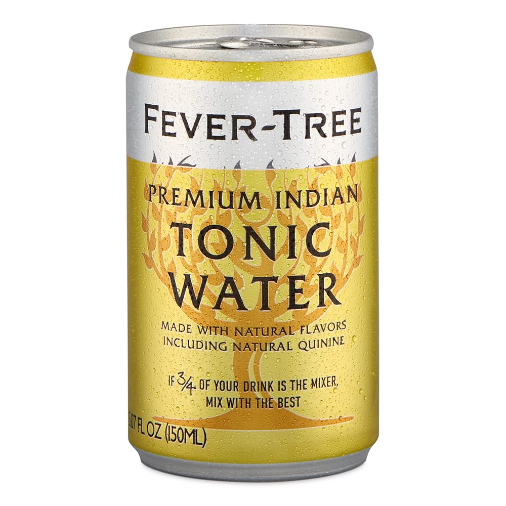 Fever-Tree Light Tonic Water Cans, 5.07 Fl Oz (Pack of 24), Lower in Calories, No Artificial Sweeteners, Flavorings or Preservatives (Packaging may vary)