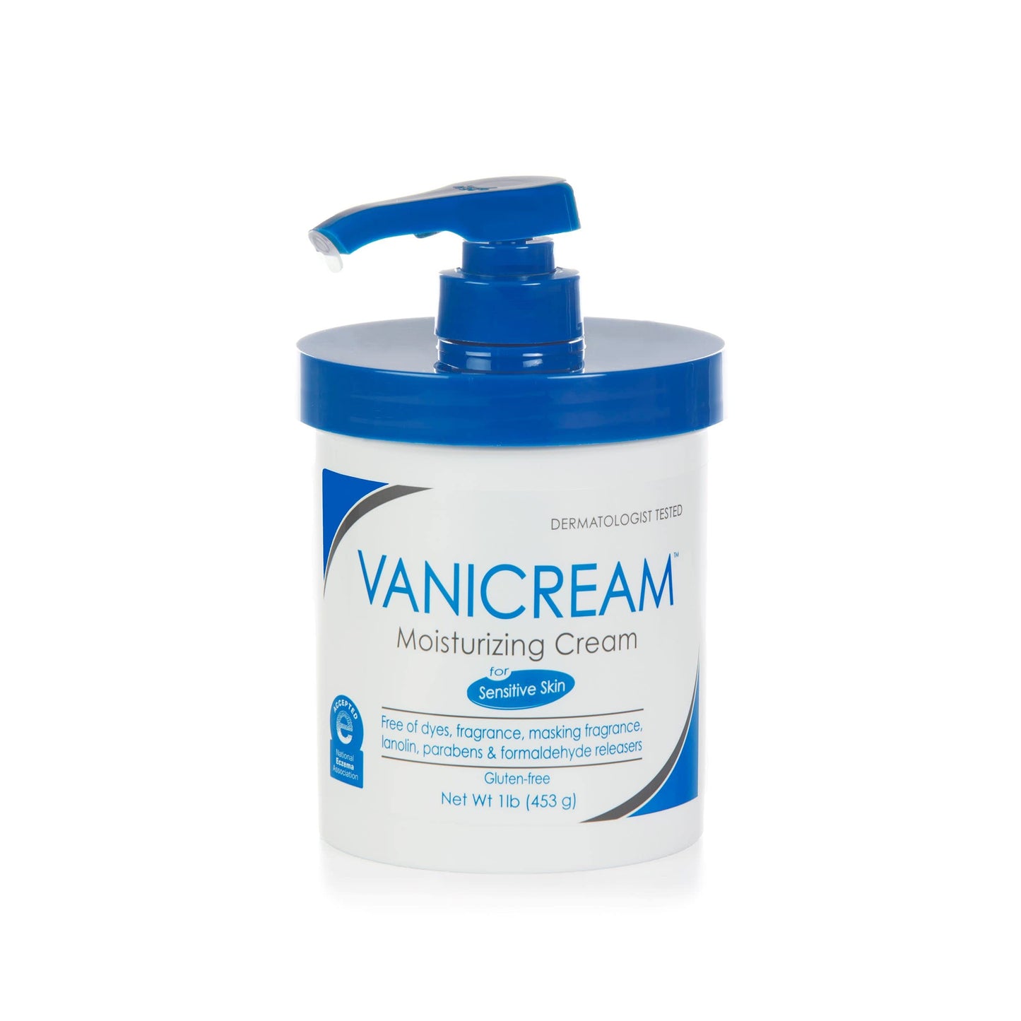 Vanicream Moisturizing Skin Cream with Pump Dispenser - 16 fl oz (1 lb) - Moisturizer Formulated Without Common Irritants for Those with Sensitive Skin