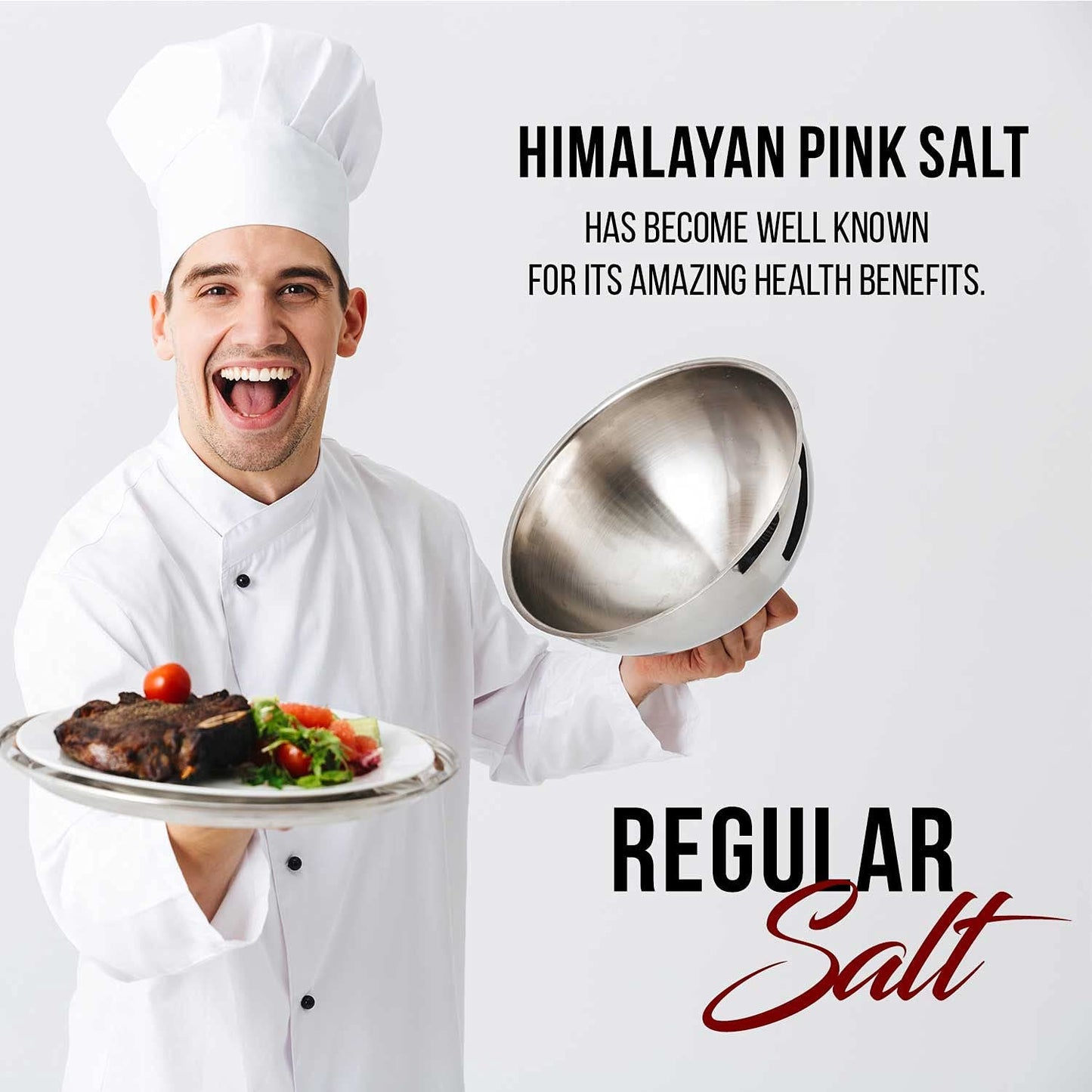 Himalayan Chef Pink Himalayan Salt, Fine Grain - 1 lbs (1 Pound Bag)