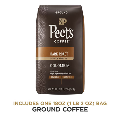 Peet's Coffee Major Dickason's Blend, Dark Roast Ground Coffee, 20 oz