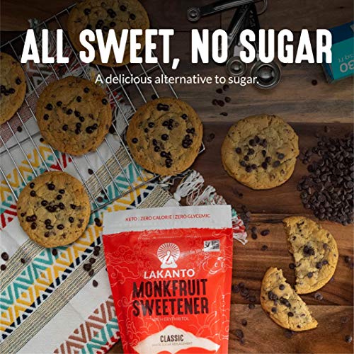 Lakanto Baking Monk Fruit Sweetener with Erythritol - Baking Sugar Substitute, Zero Calorie, Keto Diet Friendly, Zero Net Carbs, Extract, Sugar Replacement (Baking - 1 lb)