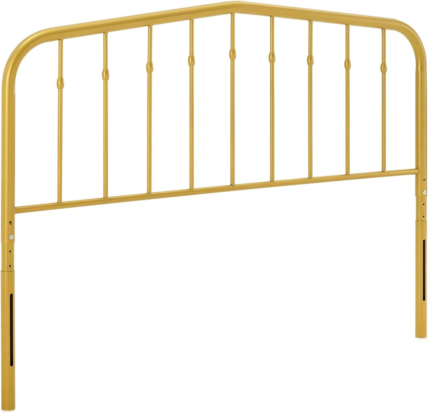 Modway Lennon Modern Farmhouse Metal Queen Headboard in Gold