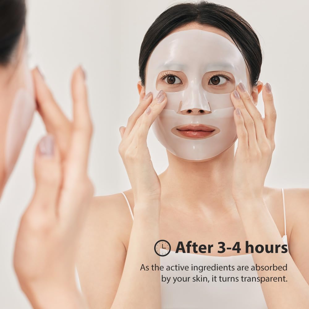 Deep Collagen Overnight Mask 37gx4ea | The real collagen 2,160,000ppb | Facial Hydrogel Masks with low molecular weight collagen for elasticity, firming, and moisturizing