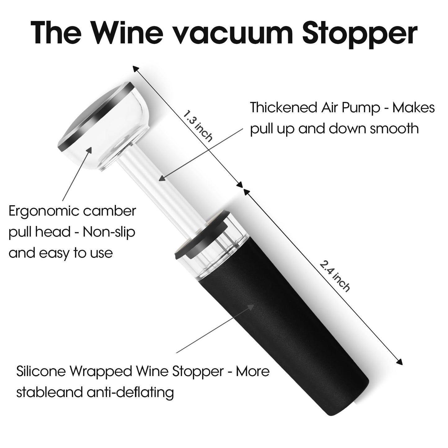 Wine Opener, Zinc Alloy Premium Wing Corkscrew Wine Bottle Opener with Multifunctional Bottles Opener, Sharp Corkscrew with Ergonomic Non-slip Wing Handle, Upgrade