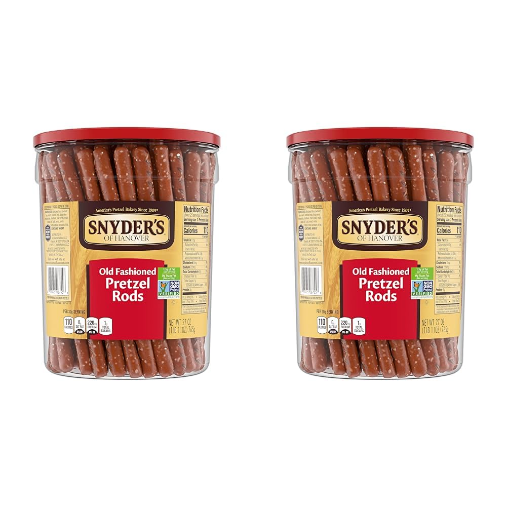 Snyder's of Hanover, Old Fashioned Pretzel Rods, 27 Oz Canister