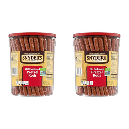 Snyder's of Hanover, Old Fashioned Pretzel Rods, 27 Oz Canister