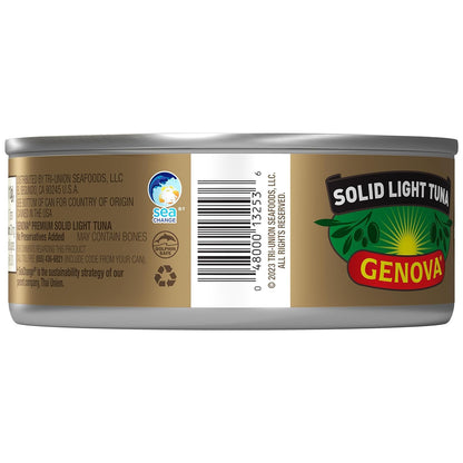 Genova Premium Yellowfin Tuna in Olive Oil, Wild Caught, Solid Light, 5 oz. Can (Pack of 8)