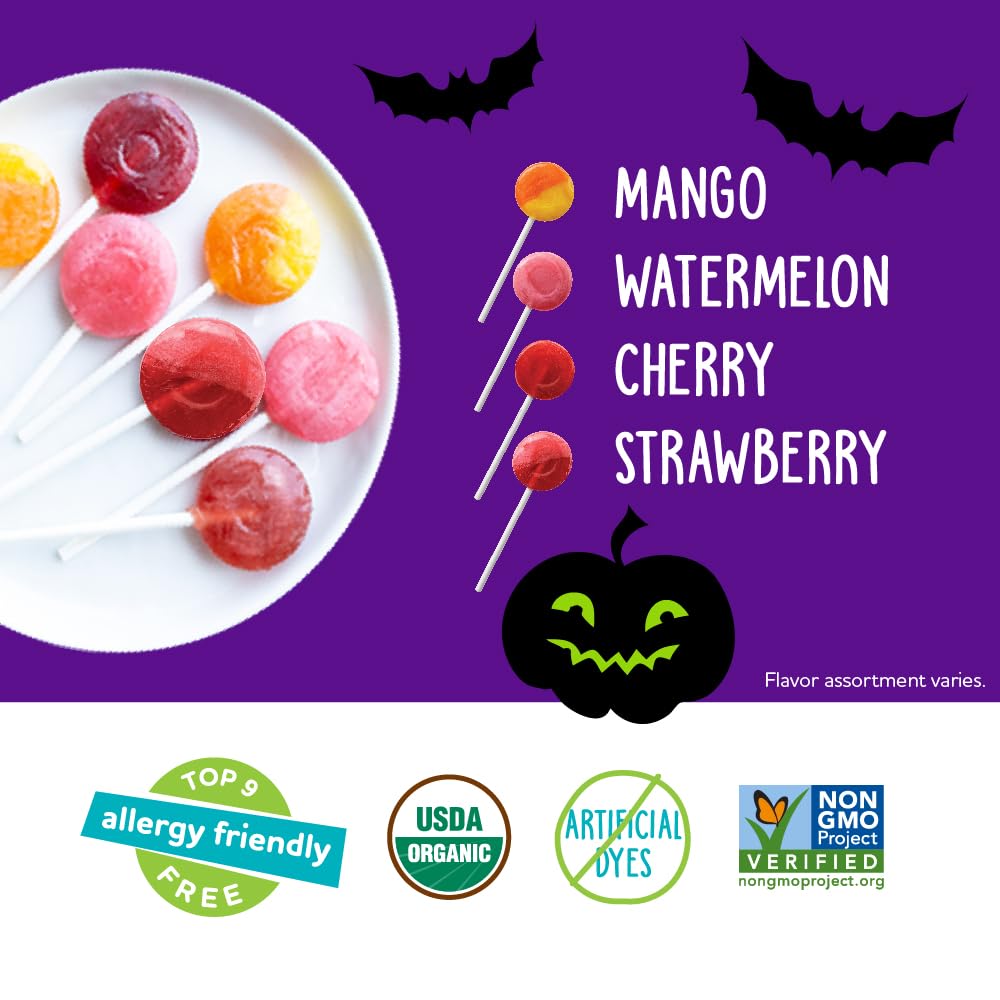 YumEarth Organic Halloween Lollipops, 40 lollipops